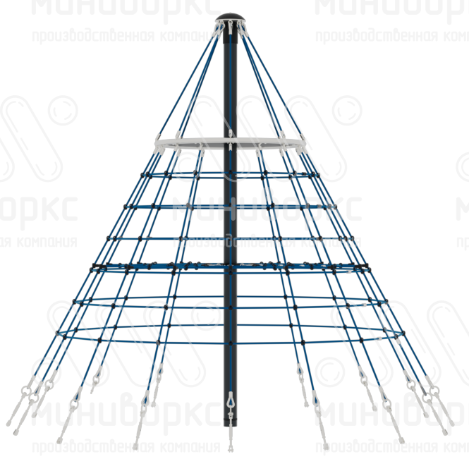 Комплексы канатные пирамида – P-2770-02-Ral7016 купить в Балашихе | Миниворкс | картинка 2