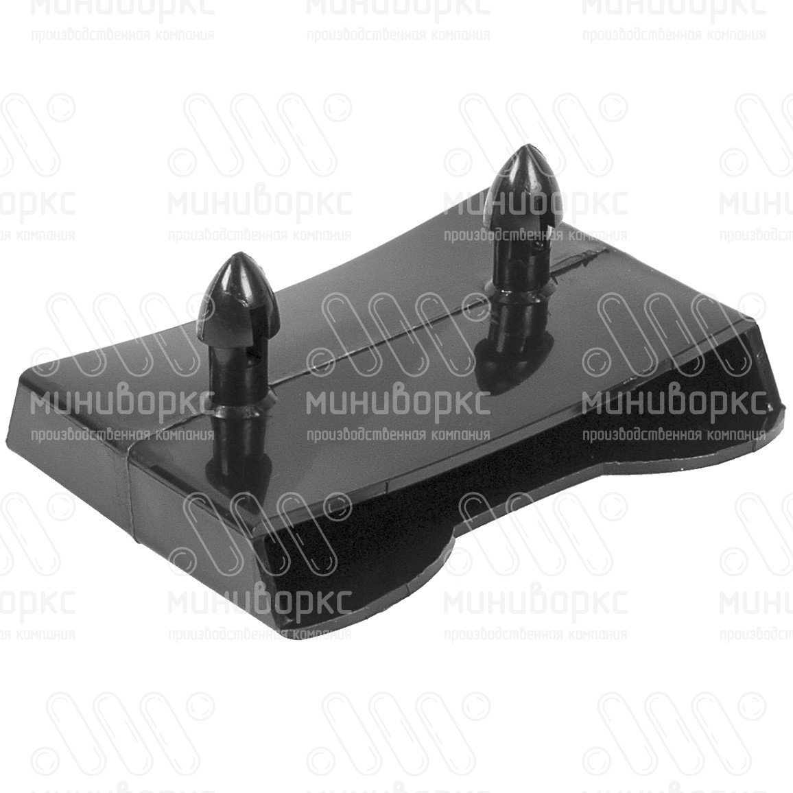 Накладной пластиковый латодержатель для двух лат сечением 63х8 мм, цвет черный – ЛД8-63-38ЧЕ - 1