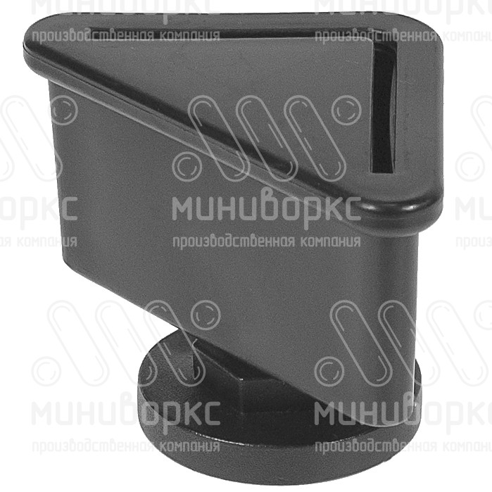 Комплект опоры под уголок 38х38, 40х40 мм и опоры с основанием Ø40 мм, под ключ 22, цвет черный – U40-40M8.D40x40 - 2