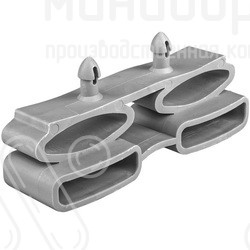 Латодержатель накладной амортизирующий для лат сечением 40х9 мм, цвет серый – ЛД2х9-40СМ - 1